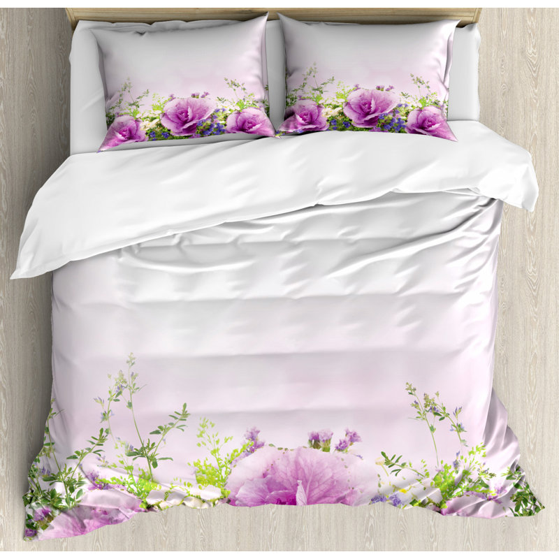Cottage Americana Polyester Floral Duvet Cover