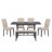 Dining Table Set with a Rectangular Trestle Table and Upholstered Chairs Bench-1180727691