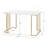 White & Gold Finish Writing Lagena with Spacious Work Surface and Elegant Design for Modern Home Offices.