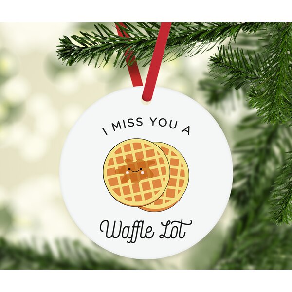 Cute Blue Waffle Maker Ornament, Food Ornament, Funny Ornament, Pancake  Christmas 