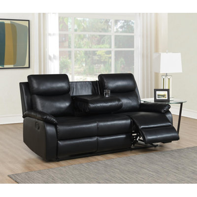 Upholstered Home Theater Seating with Cup Holder