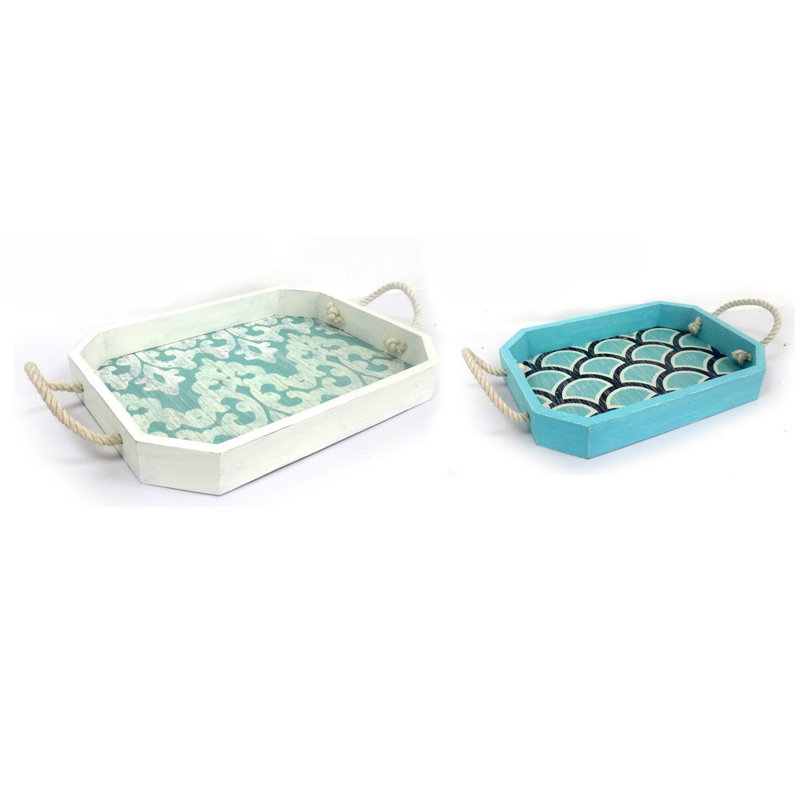 Solid Wood Tray - Set of 2