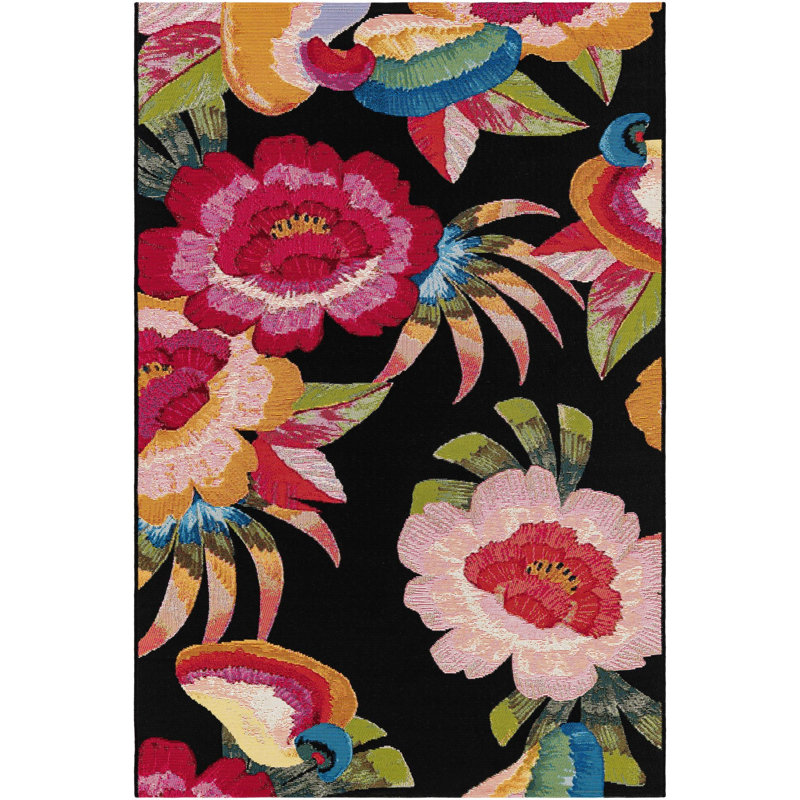  Floralis Outdoor Botanical Rug, Rectangle 4'1" x 6'1"