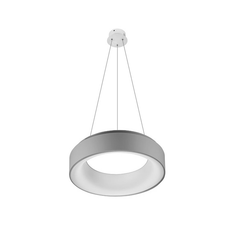 Sovana 1 - Light LED Drum Pendant, 8cm H x 45cm W x 45cm D, Grey