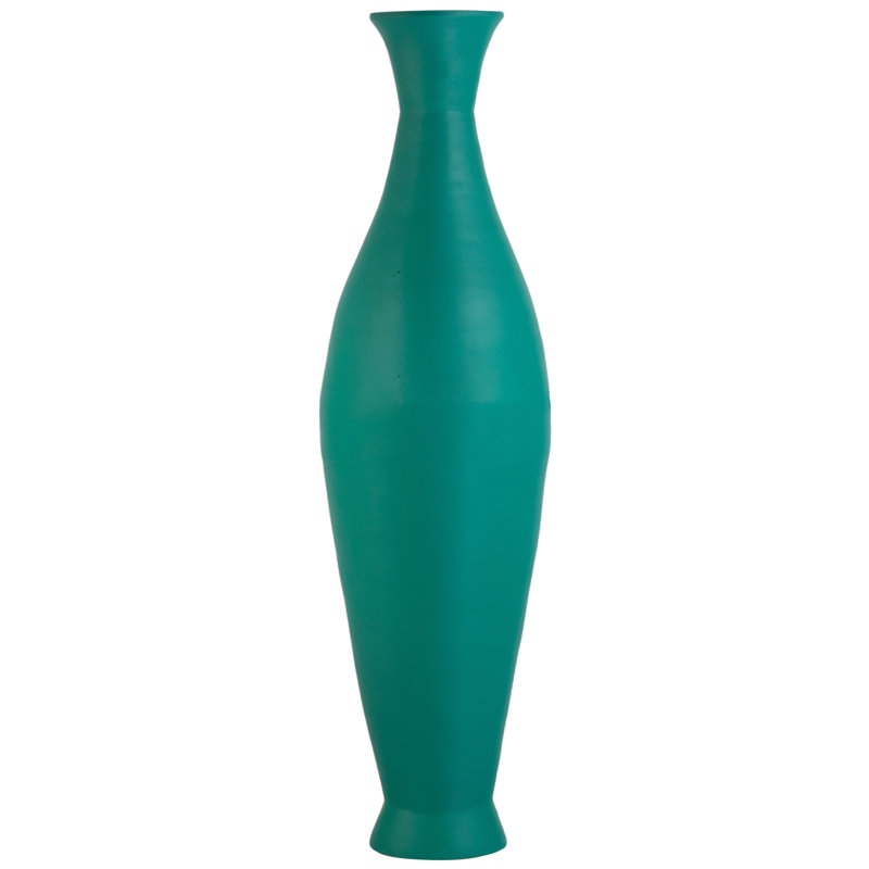 Modern Decorative Bamboo Floor Flower Vase For Living Room, Entryway Or Dining, Fill Up With Dried Branches Or Flowers, 43 Inch Blue