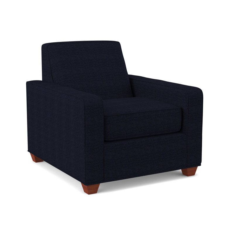 Avery Upholstered Armchair, BM Cherry, Fluff Wall Street