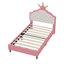 Lit princesse en cuir PU avec tête de lit-1703741160