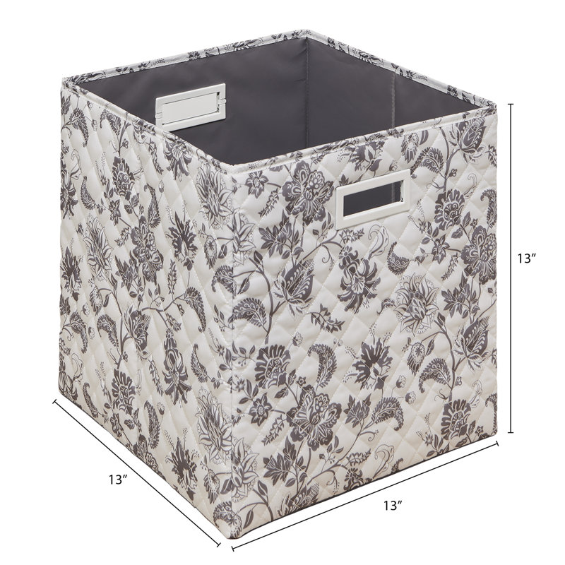 Martha Stewart Essential Collapsible Stackable Decorative Multipurpose Home Storage Organizer Craft Cube For Books, Office Supplies, Linens and Tools