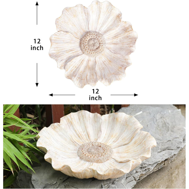 Bain d'oiseaux pour l'extérieur, décoration de jardin en résine