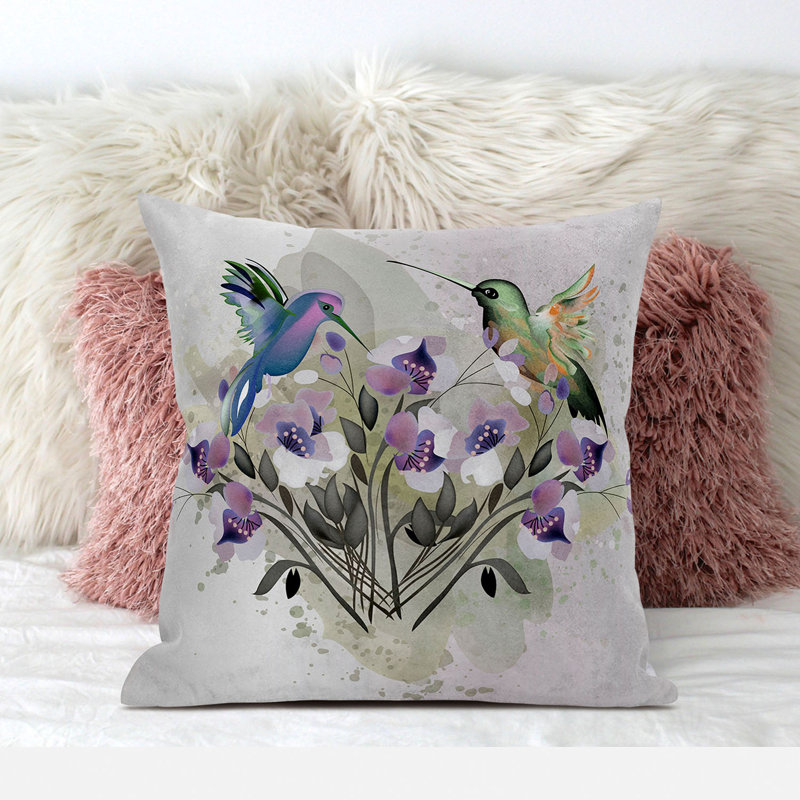 Housse et insert de coussin décoratif en polyester, 18 po x 18 po, Brun / vert