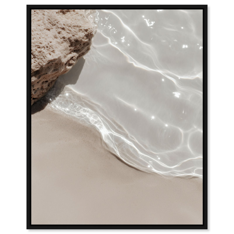 Crystalline Ripples Print by Oliver Gal, 37"H x 31"W, Black Floater Frame