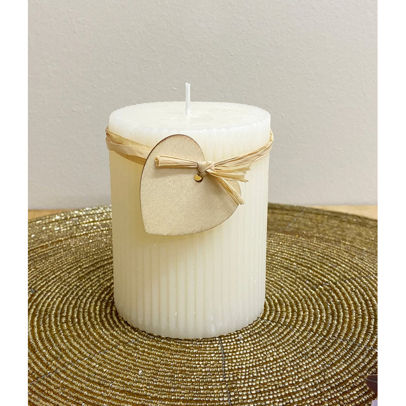 Unscented Pillar Candle, 9cm H x 6.7cm W x 6.7cm D