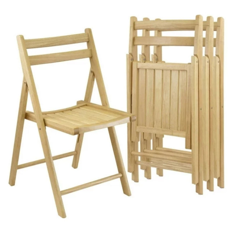 Ensemble de chaises pliantes en bois 4 pièces Wood Robin