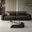 Causeuse-coussin standard en cuir véritable noir