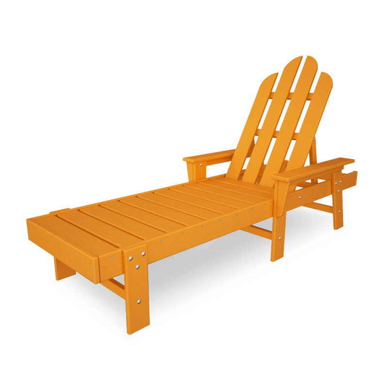 POLYWOOD Long Island Chaise, Tangerine