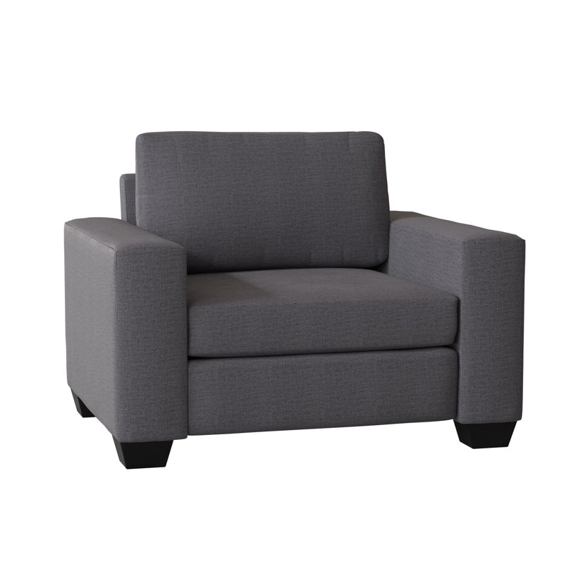 Anastase Upholstered Chair And A Half, Unfinished, Jango Charcoal