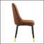 Ensemble de chaises de salle à manger en velours brun (ensemble de deux) avec pieds en métal pour plus de confort et de style-1335878226-1335878231-1335878228
