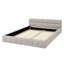 Grand cadre de lit tapissier grand avec tissu épais, lit plateforme grand format en chenille avec tête de lit et structure solide. Aucun sommier tapissier requis (68 po x 86,5 po x 23,5 po)-1239452870