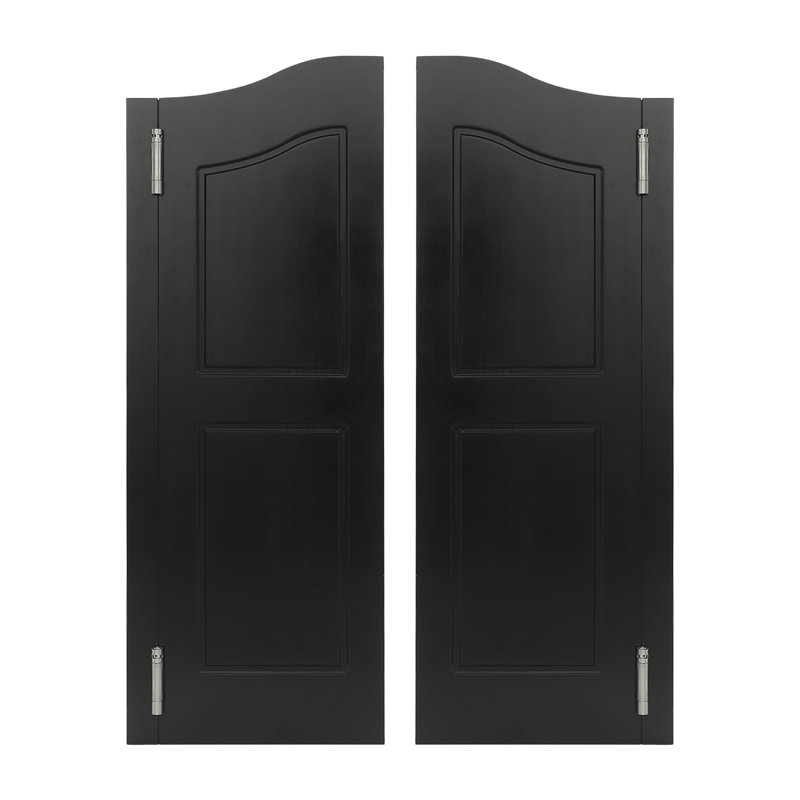Solid Wood Paneled Café / Saloon Door, Black
