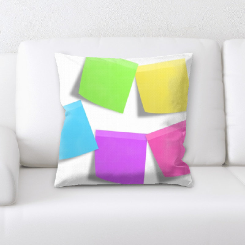 Ankeny Sticky Notes Throw Pillow