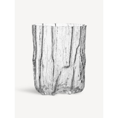 Crackle Handmade Glass Table Vase