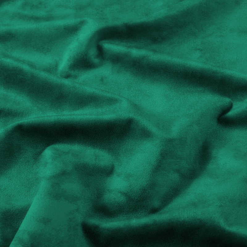 Hollange Crushed Velvet Eyelet Windows Panel Curtains, Green, 117 W x 137 D cm