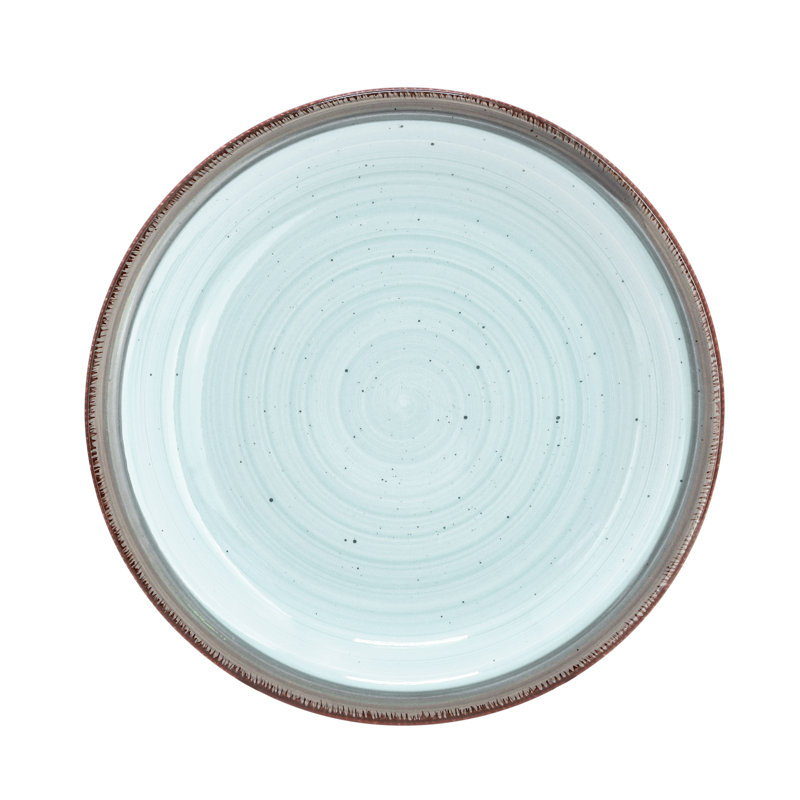 Gibson Home Holcomb 12 Piece Ceramic Dinnerware Set, Blue