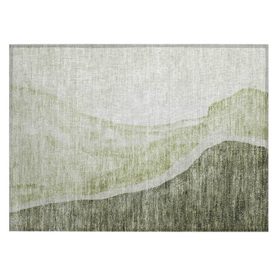 Chrisa Washable Abstract Indoor / Outdoor Rug