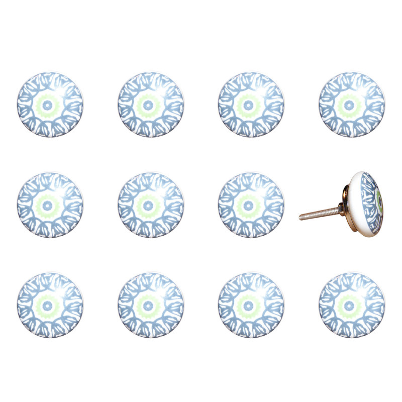 Hand Painted 1.5" Diameter Mushroom Knob Multipack