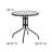 28'' Round Glass Table with Rattan Edging and 4 Rattan Stack Chairs-1638490627