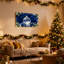 Décoration de Noël en forme de flocon de neige, branches de pin, ensemble de 3 impressions murales sur toile-2043619603