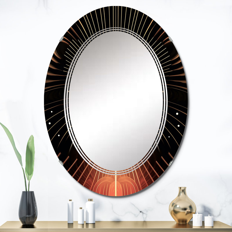 Fyztimmons - Miroir mural moderne ovale, 36 po x 24 po