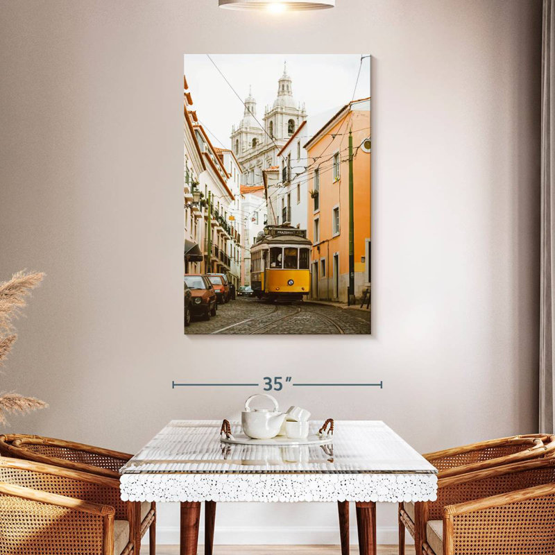 Mehar Alfama Yellow Tram, 48" H x 32" W