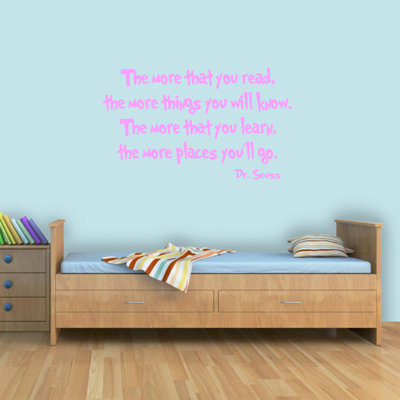 Adhésif décoratif « the more you read » more things you seuss