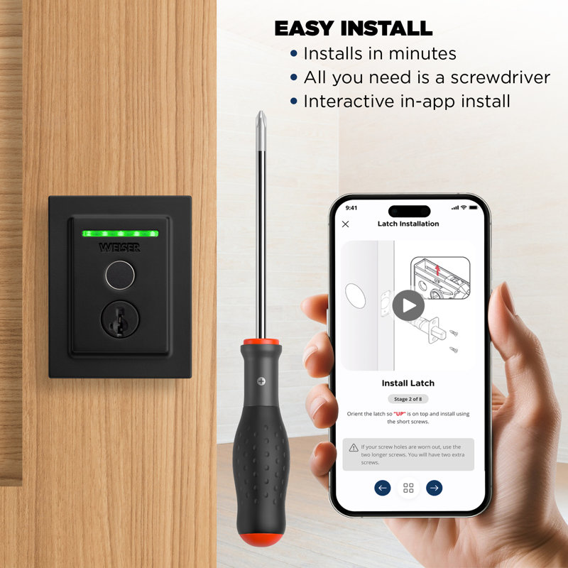 Serrure électronique Halo Touch, Noir mat