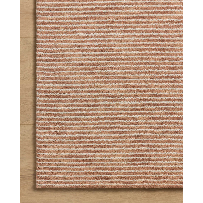 Striped Hand-Tufted Wool Area Rug, Square 1'6"