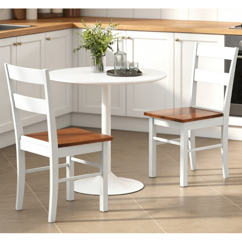 Ensemble de 2 chaises de table de salle à manger à dossier ouvert et chaise d'appoint