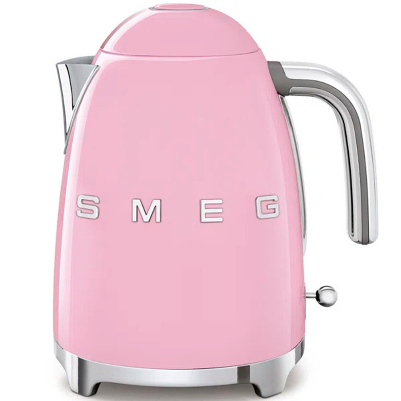 SMEG 50's Retro Style Aesthetic 7-Cup Kettle, Pink