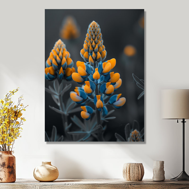 «Yellow Bonnets» - Peaceful Summer Meadows - Blue Bonnets, art mural, Métal métal, H 12 po x l 20 po x P 1 po