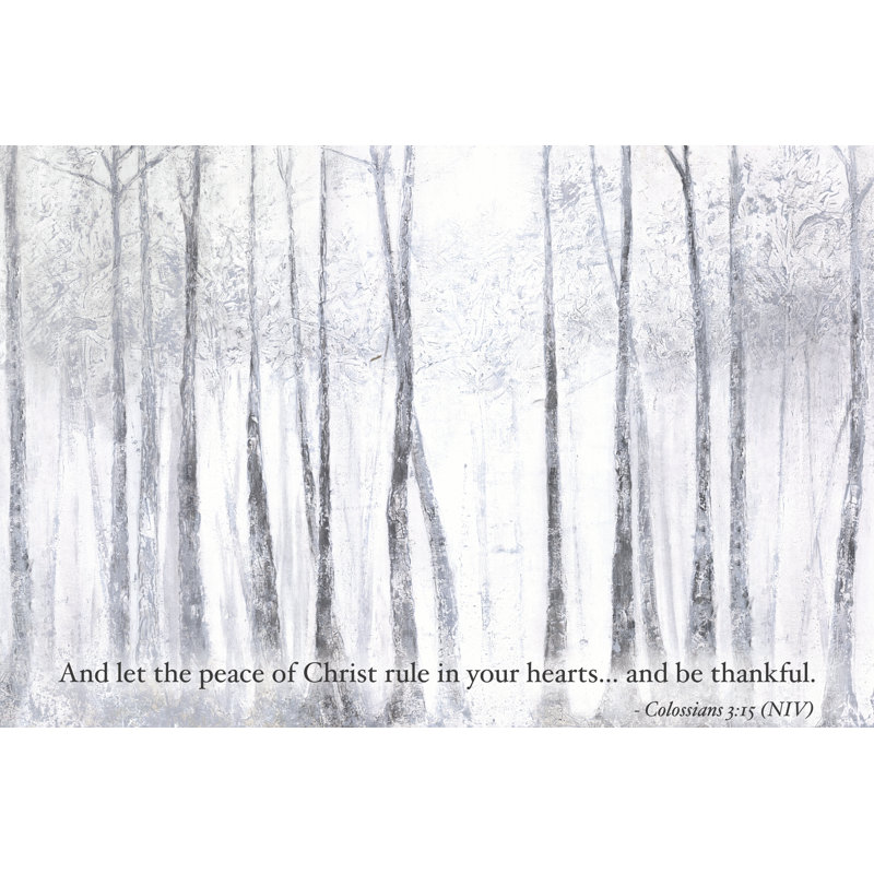 Silver Bark Trees - Wrapped Canvas Print, 30cm H x 46cm W x 3.8cm D