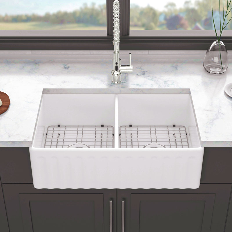 White Farmhouse Sink - White Ceramic Farm Kitchen Sink