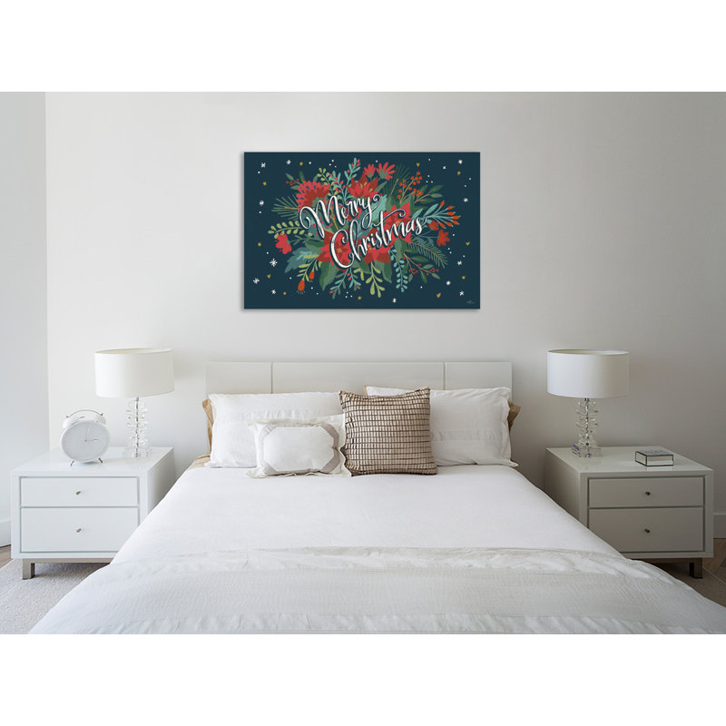 «Christmas Bloom I» par Janelle Penner - impression sur toile tendue, H 40 po x l 60 po x P 1,5 po