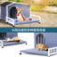 Grande niche pour chien avec toit imperméable et plancher surélevé, convient aux chiens de petite taille en bois massif, avec terrasse et ventilation