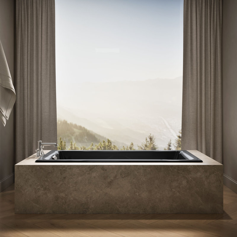 Tea-for-Two 72" x 36" Soaking Bathtub, Black Black™