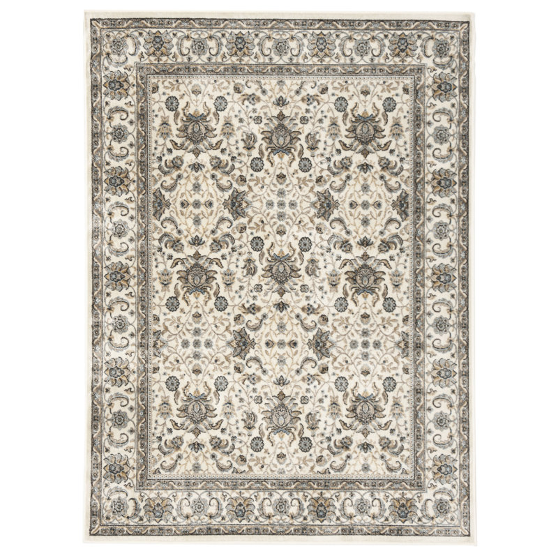 Carolus Viscose Pile Oriental Rug, Rectangle 5'3" X 7'7"