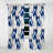 Floral Curtain Panel, Blue Flower Pattern Blackout Decor - Abstract Blue Flowers-1561961610