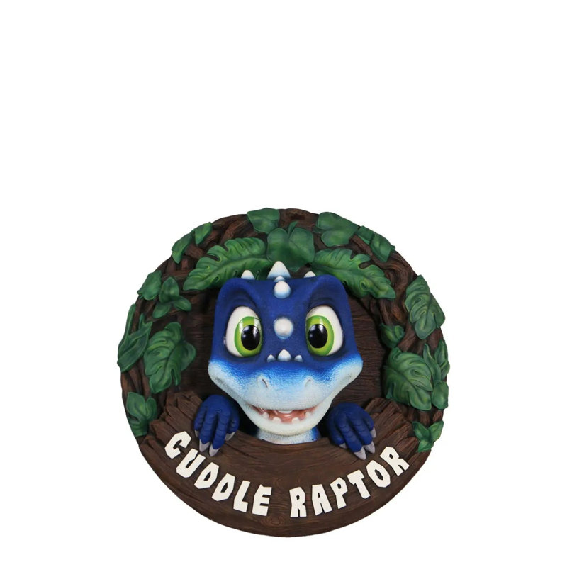 Statue de dinosaure bleu Cuddle Raptor