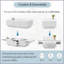 Table basse extensible blanche avec 2 rangements cachés 2 tiroirs - longueur maximale de 60 po, facile à nettoyer et peu encombrant pour le salon