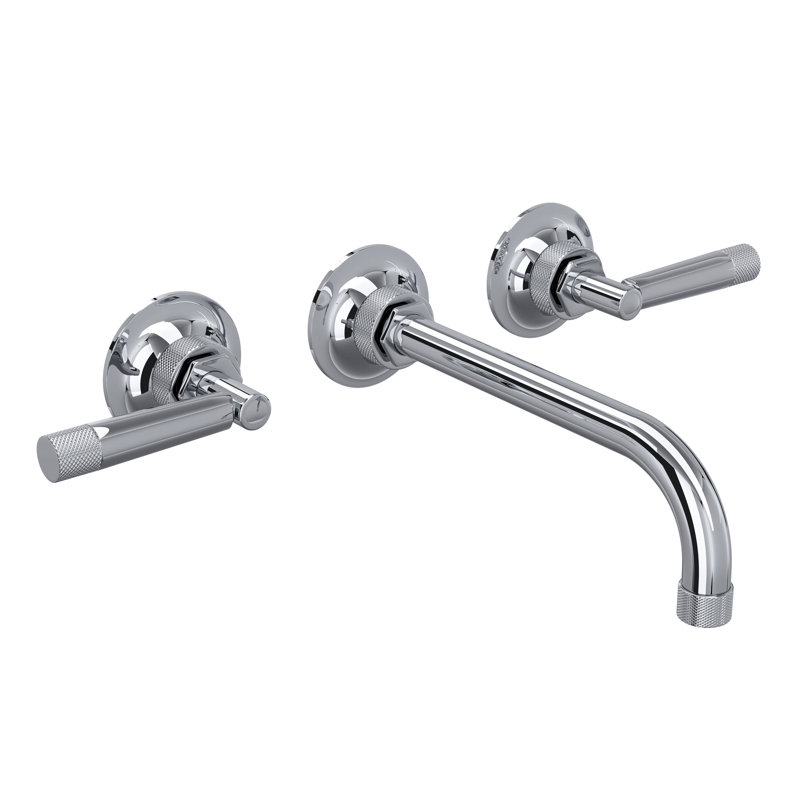Graceline Wall Mount Lavatory Faucet, Polished Chrome