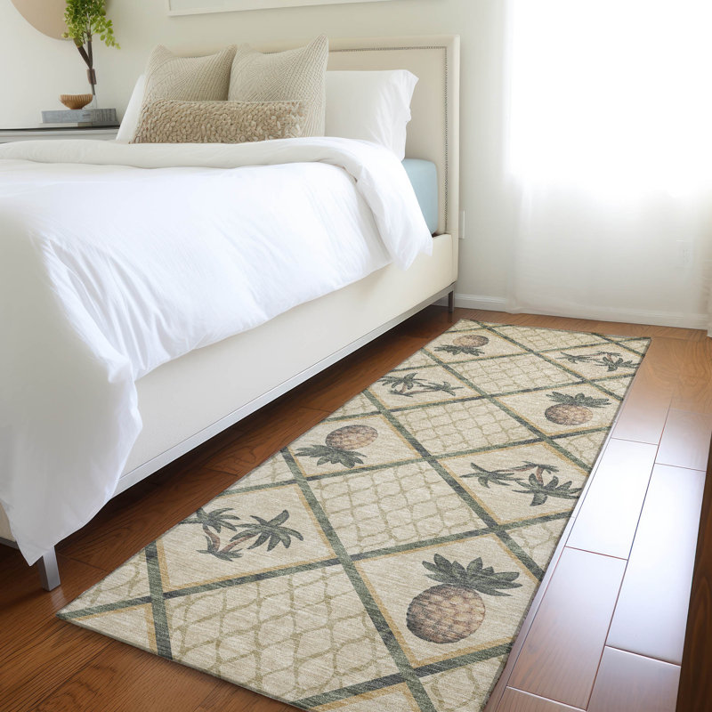 Premium Machine Washable Bradenburg AMF162 Beige Rug, Runner 2'3" x 7'6"